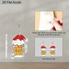 2D Flat Acrylic Christmas Hat Beer Mug Pendant Earrings Women's New Year Jewelry Holiday Party Accessories