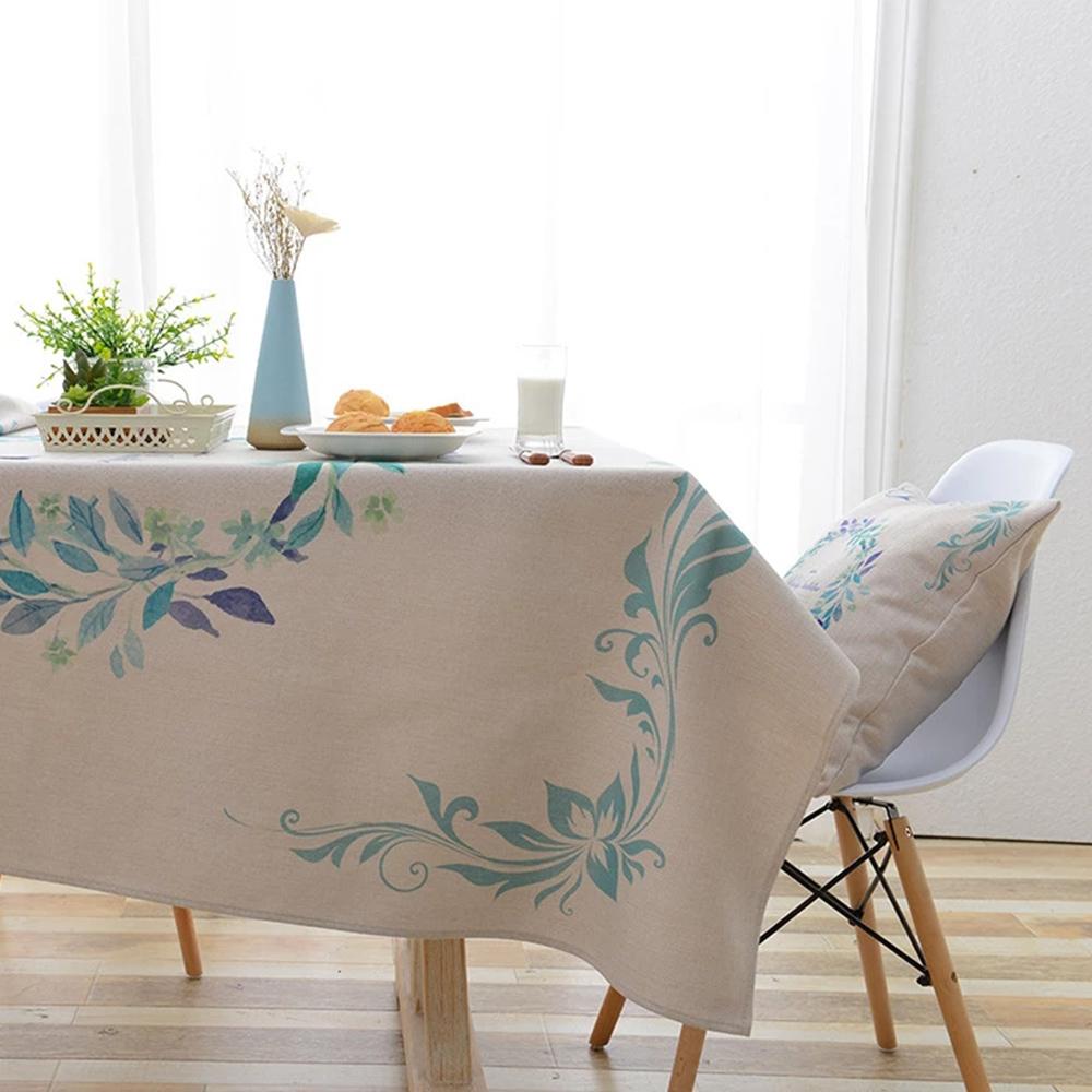 Nowy Vintage Europejski Styl Popularny Obrus Prostokątny Obrus Liście I Ptaki Pyłoszczelny Pokrowiec na Stół Barowy Restauracyjny