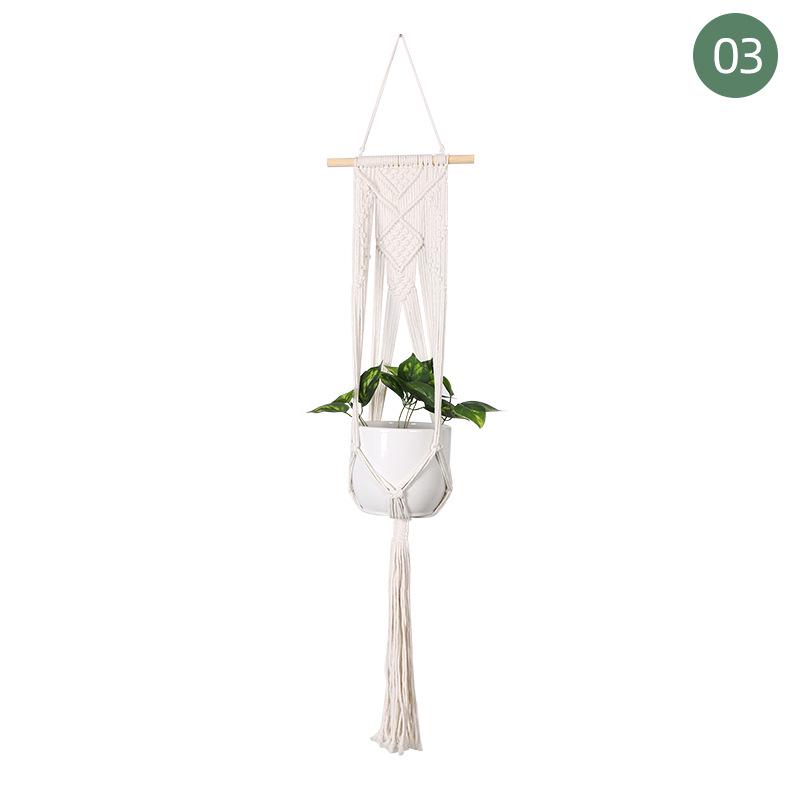 Creative Woven Cotton Plant Hanging Basket Set