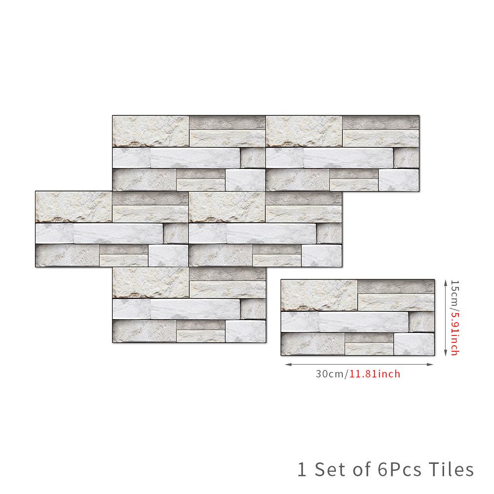 Simulated Cobblestone Retro Matte Wall Sticker Wall Decoration Refurbished Wallpaper Self-Adhesive Kitchen Oil-Proof Sticker