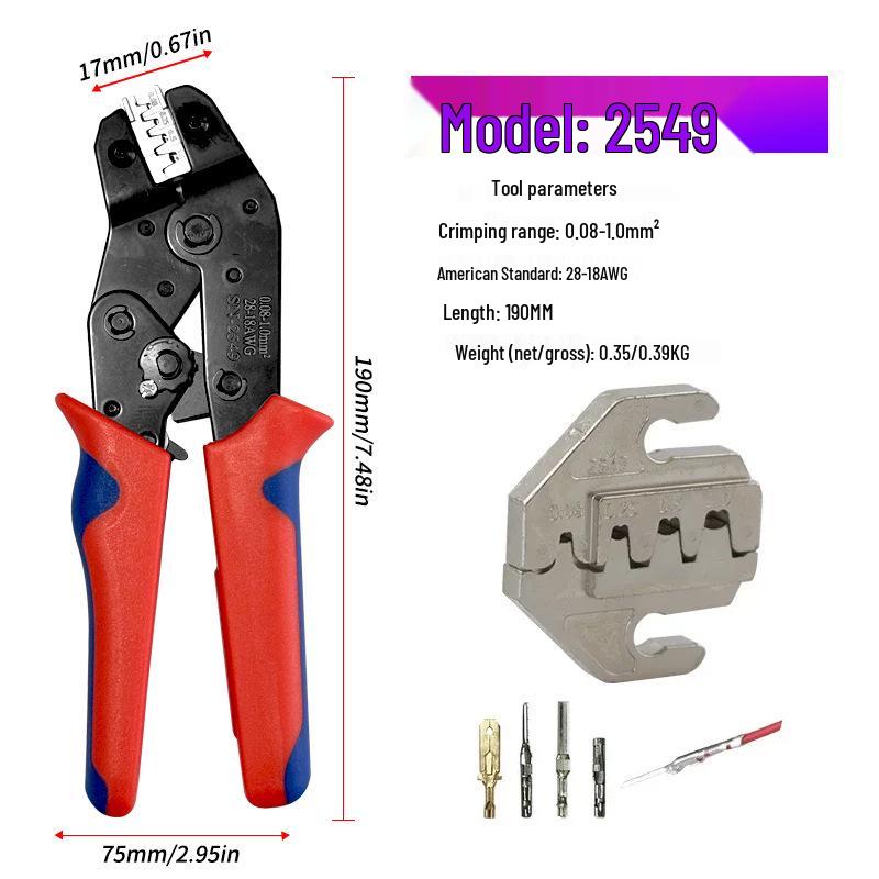 SN58B Electrical Wiring Terminal Crimping Pliers Set for Wire Harness and Connector Inserts