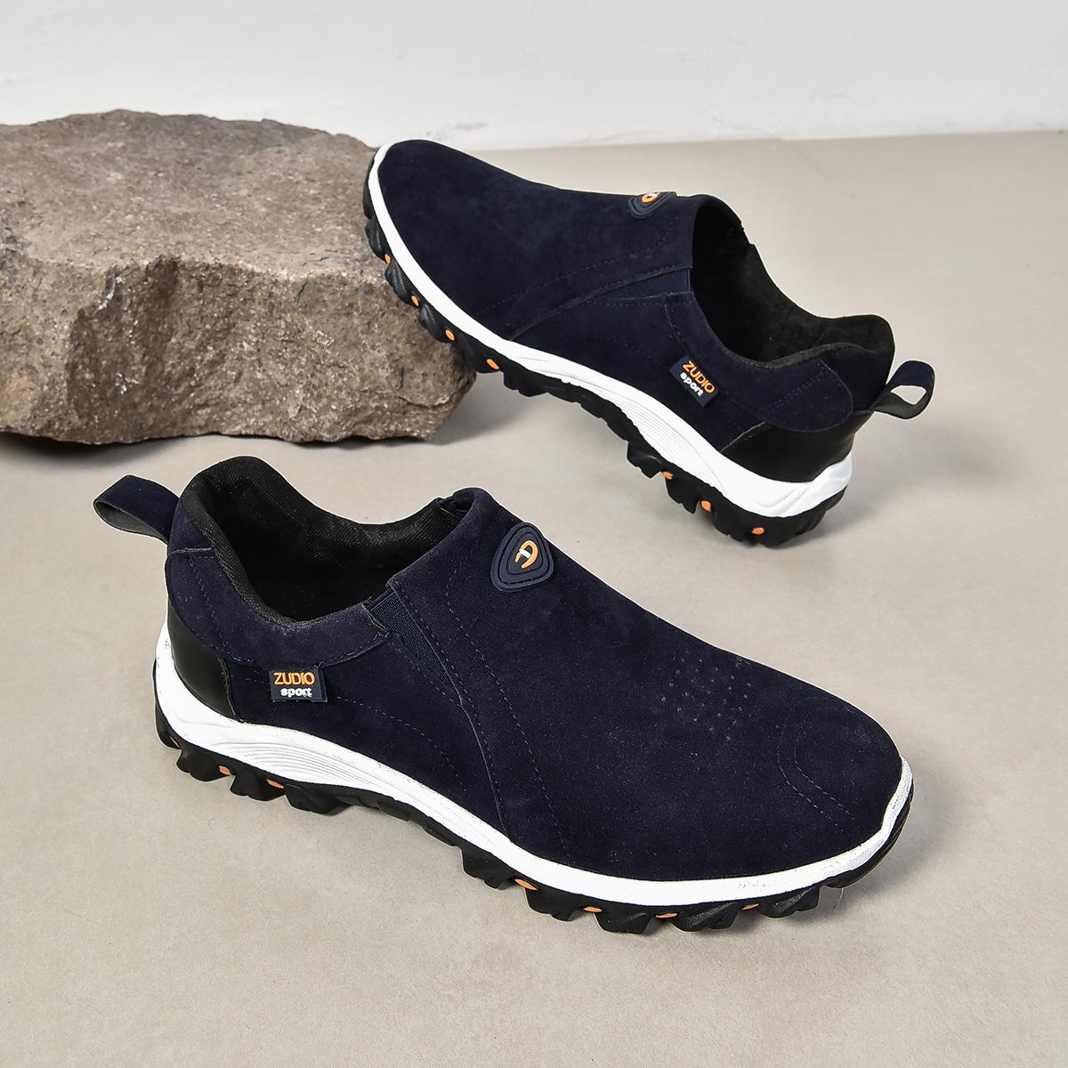 

Large size outdoor casual men s shoes spring and autumn new sports casual shoes fashion round head shallow mouth men s single shoes 50 синій