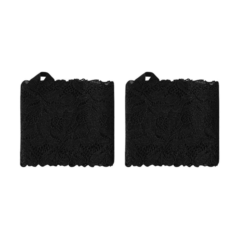 2 Pairs Black Grey Nude White Invisible Lingerie Socks Non Slip Lace Foot Cover  Women