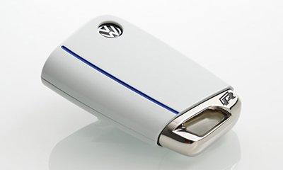 

m+ Decorative Key Cover for VW Pure White x Blue Line