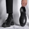 5 8 10cm Heel Cow Leather Shoes for Men Casual Designer British Style Spring Autumn Increase Platform Men's Dress Shoes