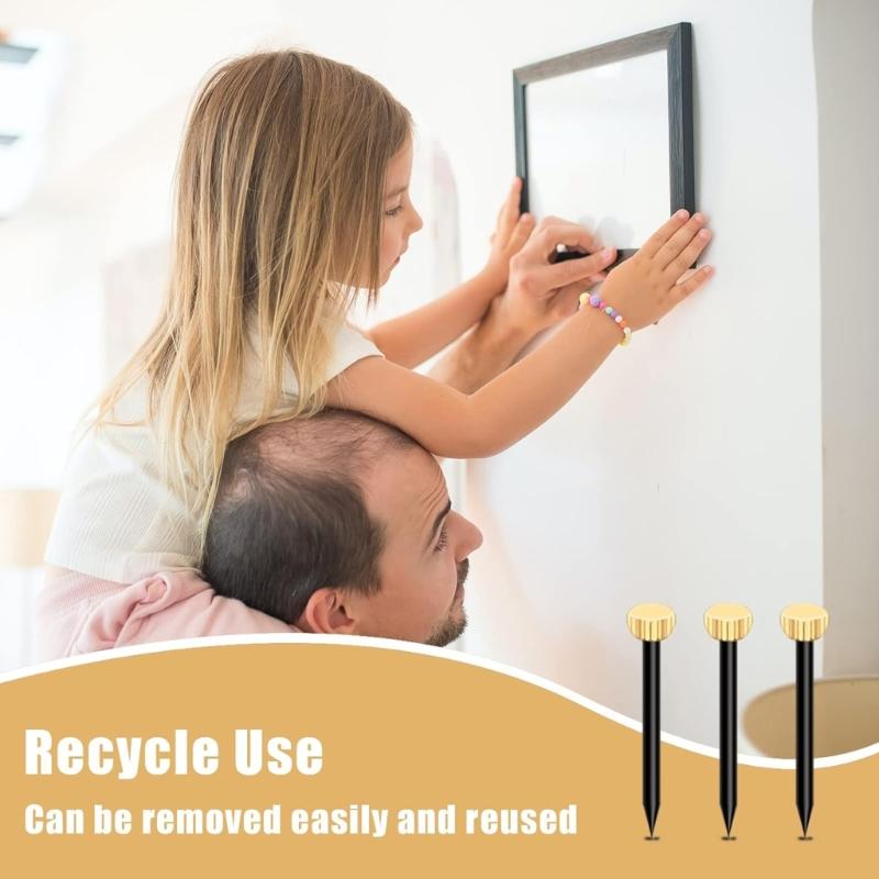 Versatile Half-round Head Nails Picture Frame Tacks for Various Surfaces 50 Pack