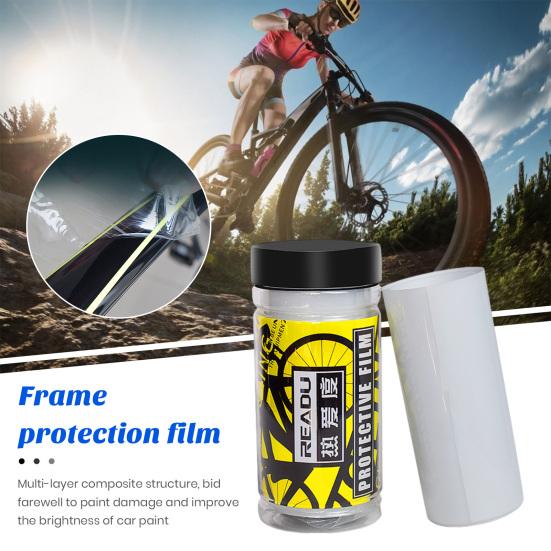 Ochranná páska na rám kola TPU Ochranná fólie Odolná proti poškrábání Nezanechává zbytky Snadná instalace Univerzální Průhledná Ochranná fólie na rám kola