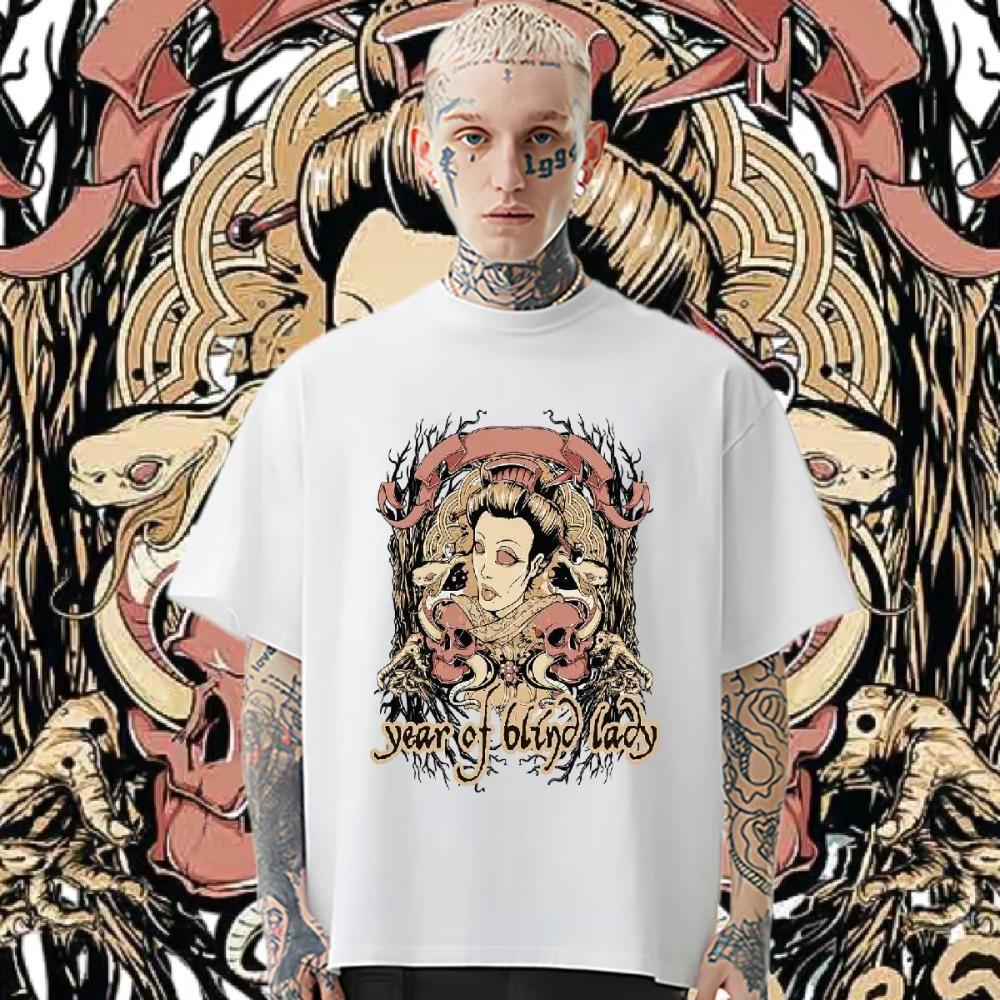 Loose Oversize Casual Aesthetic Sleeved Top Round Collar Unisex Clothes 2024 Summer Hot Sale XXL Slight Stretch Tshirt