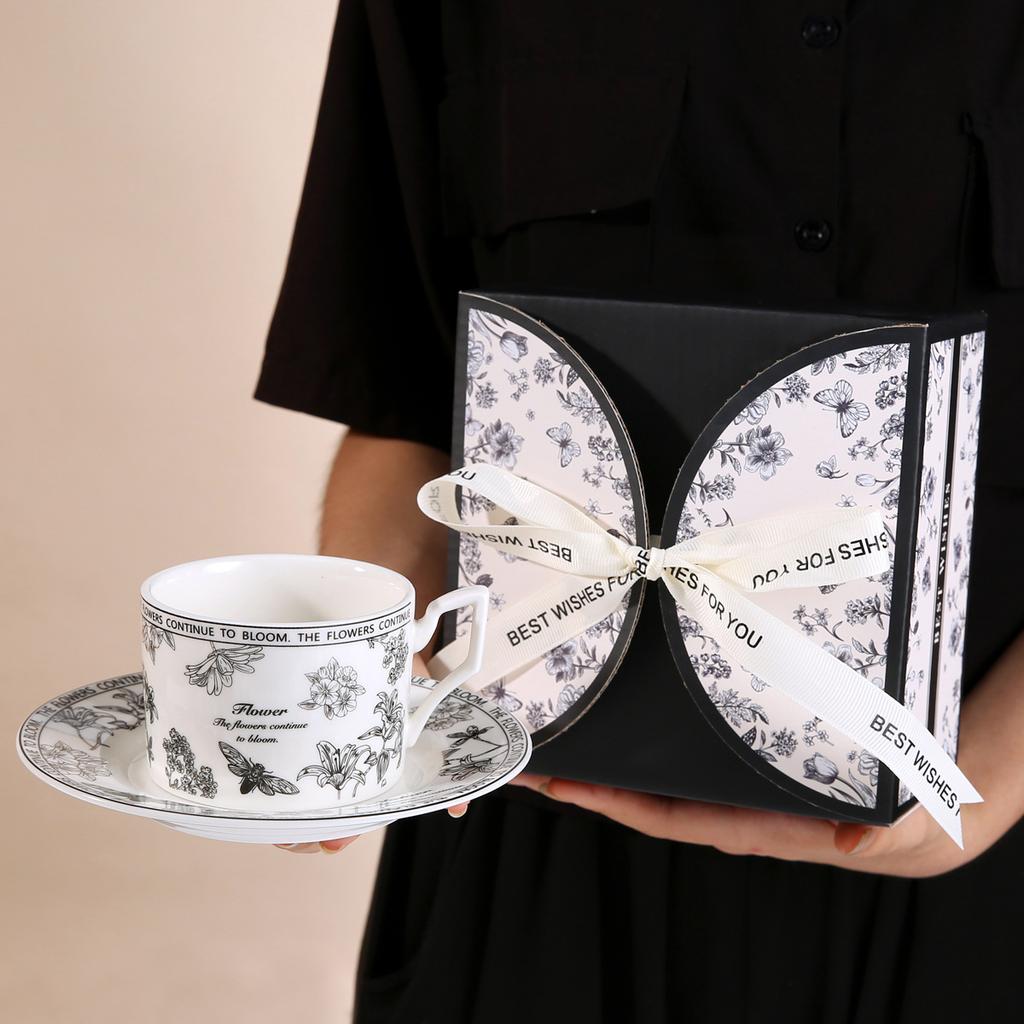 220 ml Retro-Kaffeetasse, Snackschale, Espressotasse, Keramik-Trinkgeschirr, nordische Heimdekoration, Tasse, Urlaubsgeschenkset