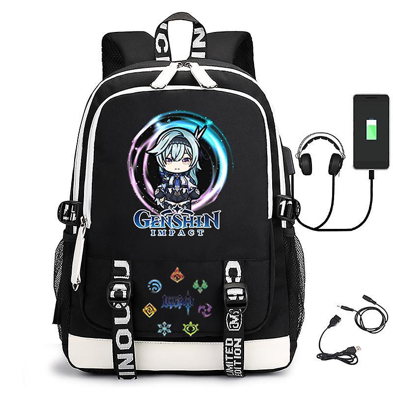 Genshin Impact Cosplay Backpack Schoolbag Teens Students Boys Girls Anime Cartoon Oxford Waterproof School Bag Travel Laptop Bag