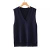 V-neck Knitted Vest Women's Sweater Autumn and Winter New Korean Loose Wild Sweater Vest Sleeveless Sweater