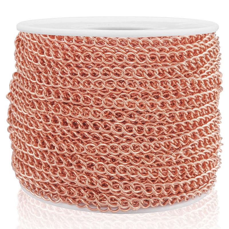 Gold Fashion Stainless Steel Side Twist Jewelry Chain for DIY Necklaces, Bracelets, and Extension Chains