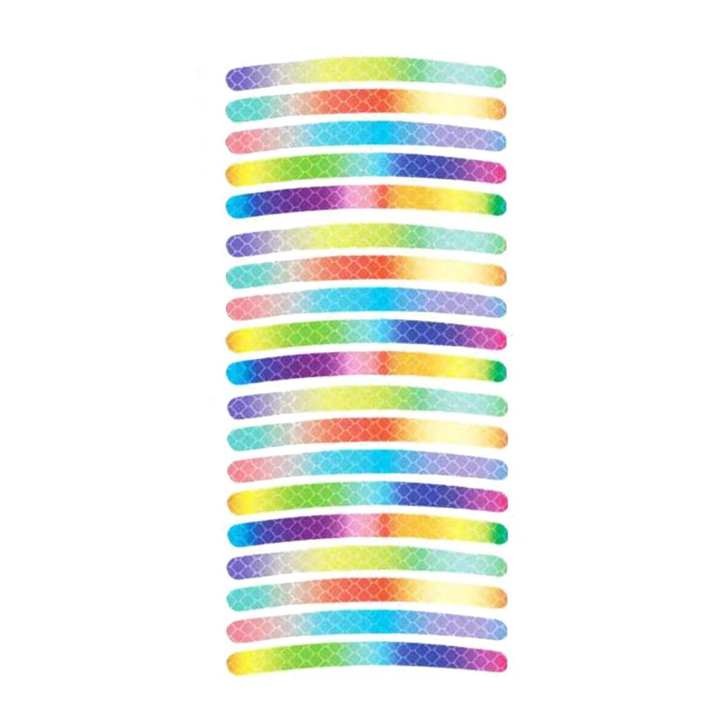 Reflective Car Decal, Tire Decal | 20 PCS PVC Reflective Tape Wheel Stickers, Car