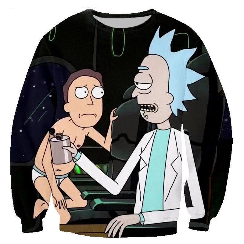 And Womensmens Rick Morty Funny 3d Print Casual Sweatshirt Hoodies Top Pullover