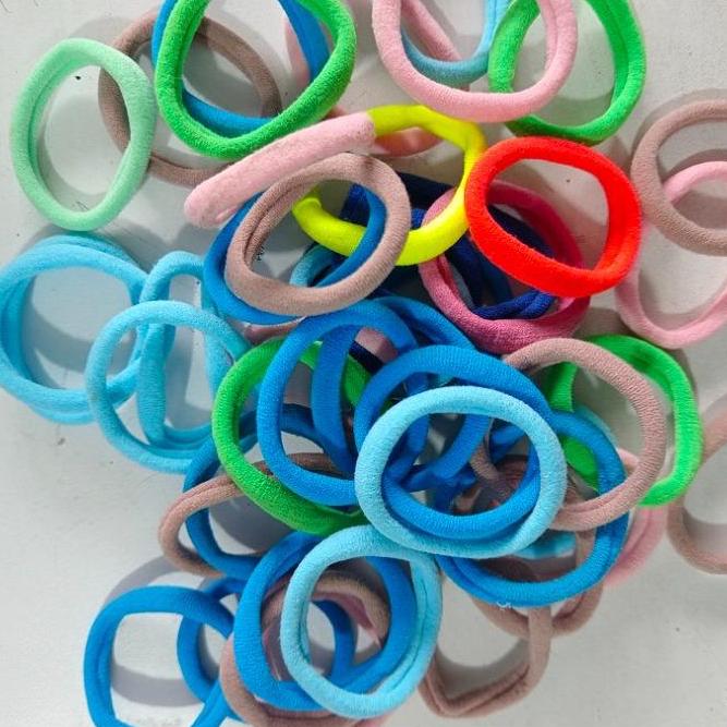 Women's Hair Tie with Headband Rubber Band Hair Accessories Solid Color Multi-color High Elasticity Fashionable Headband