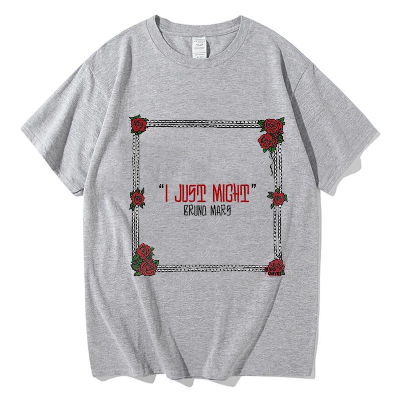 

Bruno Mars I Just Might Tour 2026 Tshirt THE ROMANTIC Tshirts Pure Cotton Short Sleeve Loose Women Aesthetic T Shirt Streetwear 4XL