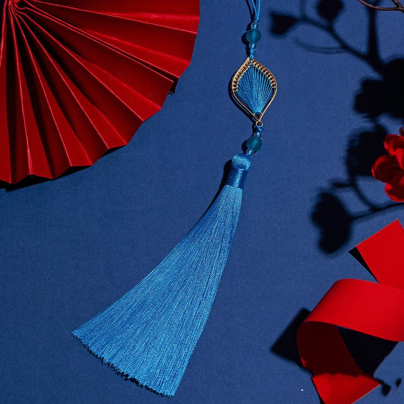 Chińskie klasyczne frędzle delikatny styl etniczny kwiat metalowa rama wisiorki DIY ozdoby rękodzielnicze breloczek dekoracja