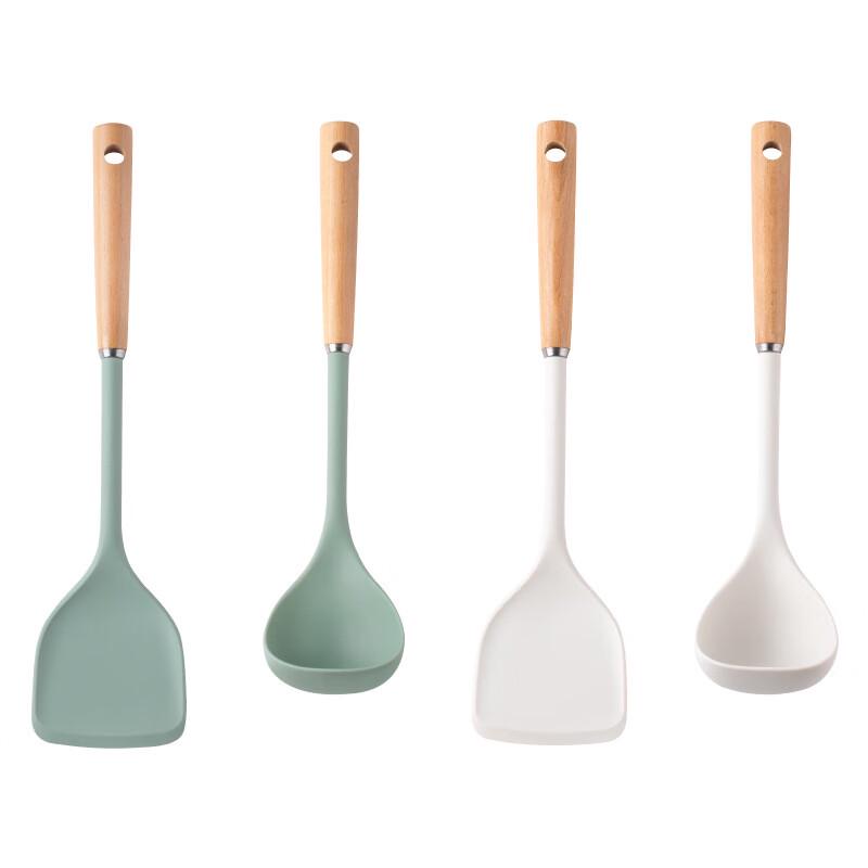 Changbaosen Silicone Kitchen Utensil with Wooden Handle