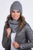 Wilma-Women' Winter Set Hat with Snood Color Gray
