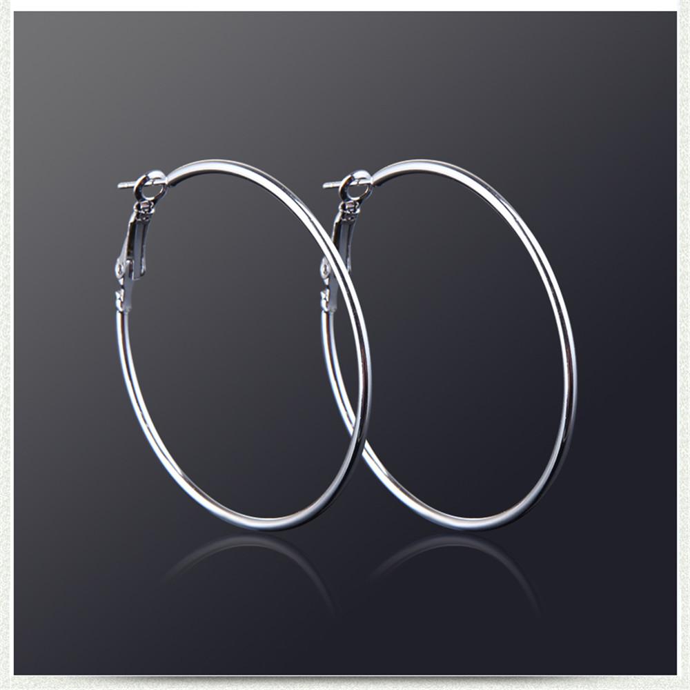 10 Pairs Minimalist Big Large Stainless Steel Round Woman's Piercing Hoop Earing for Female Jewelry Punk Accessories Trend NewIn