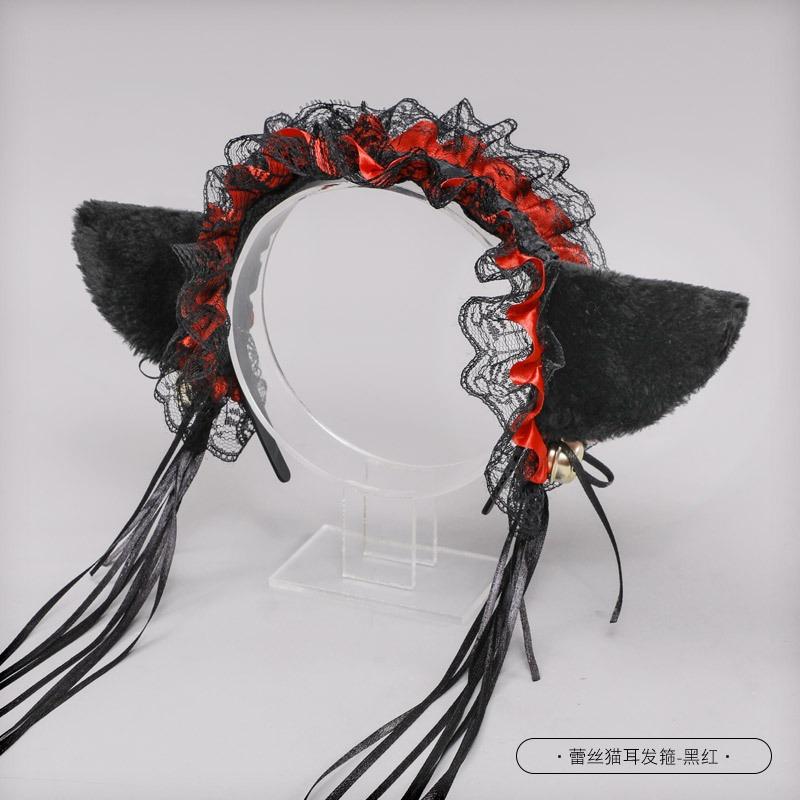 A cosplay prop accessory cat lady hair accessory animal ear maid accessory bell cat ear headband