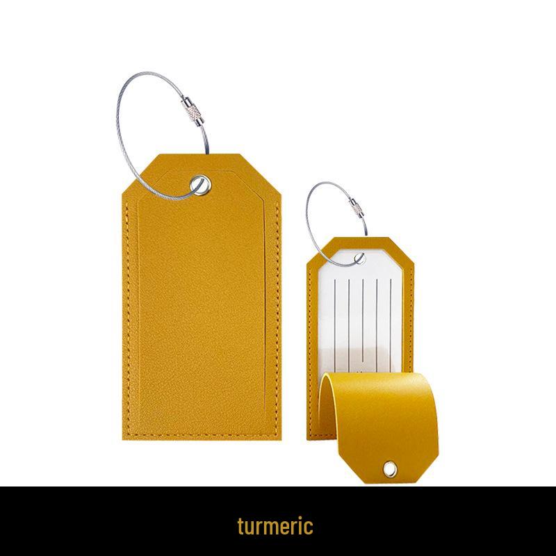 Double-Sided Leather Luggage Tag with Signature Paper Insert