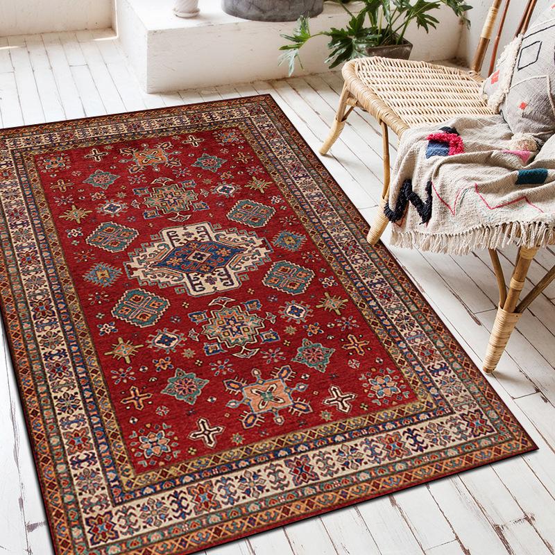 Geometric Carpet Ethnic Style Home Decor Living Room Sofa Area Rugs Non-slip Bedroom Bedside Floor Mat Hallway Bathroom Doormat