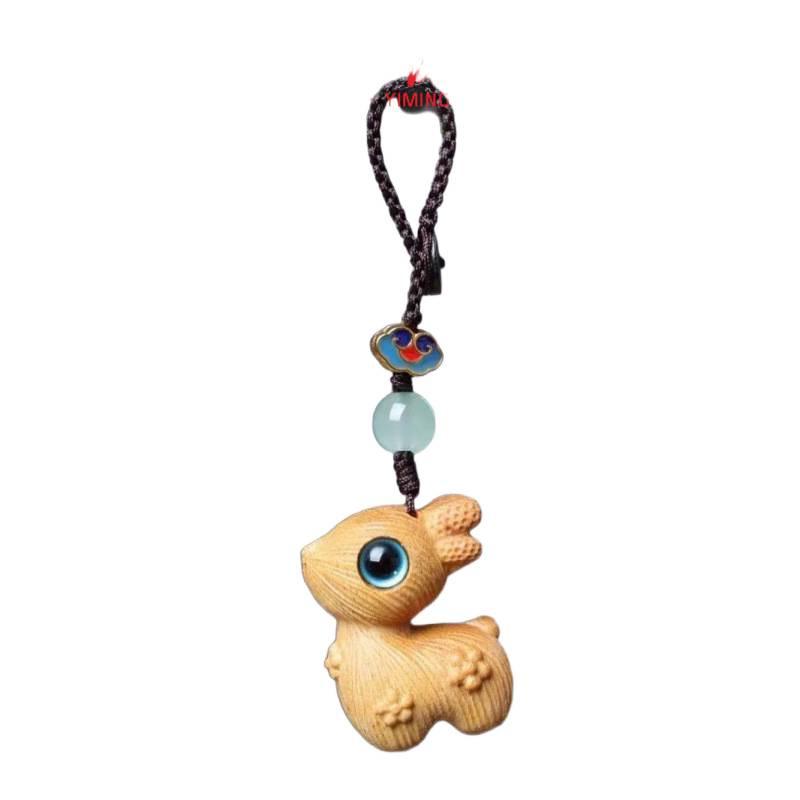 Red Sandalwood Deer Tassel Phone Chain & Keychain Pendant