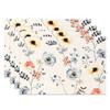 Bohemian Floral Placemats Delicate Daisy Rose Design Elegant Aesthetic Washable Table Mats for Dining Kitchen Tea Party Decor