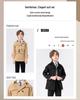 Boys' Wool Blend Plaid Overcoat with Suit Collar - Quilted, Warm, Mid-Length Trench for Autumn/Winter