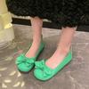 Spring Autumn New Shallow Mouth Flat Bottom Single Shoes for Women Versatile Butterfly Bow Simple Casual Single Shoes