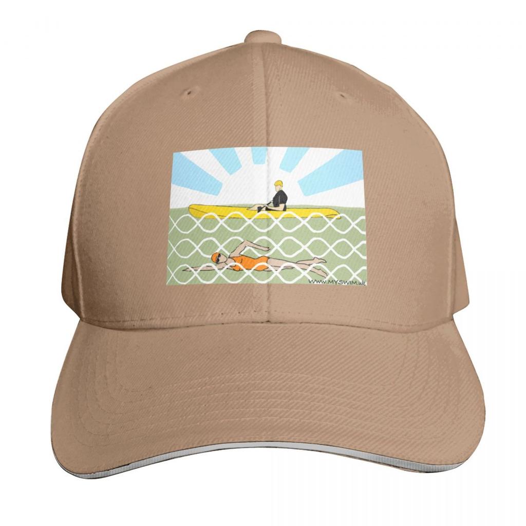 MYSWIM Open Water Swimming and Swimming Catalina Channel A Triple Crown Swim (feUnisex Swimmer) Baseball Cap