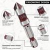 82° 5-Flute Countersink Drill Bit Set Woodworking Centering Chamfer Tool with Quick Guide Red Finish for Wood Hole Counterbore