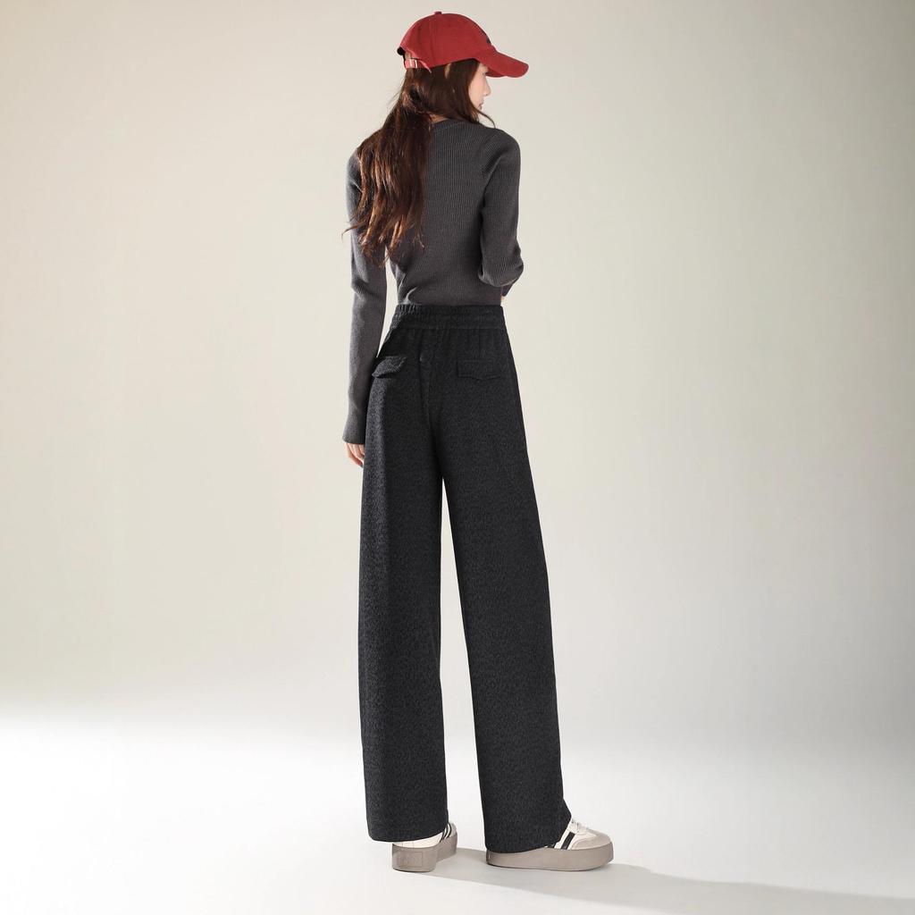 Women's Urban Wool Blend Fleece-Lined Wide-Leg Trousers: Autumn 2025 Bestseller for Comfortable Casual Commutes