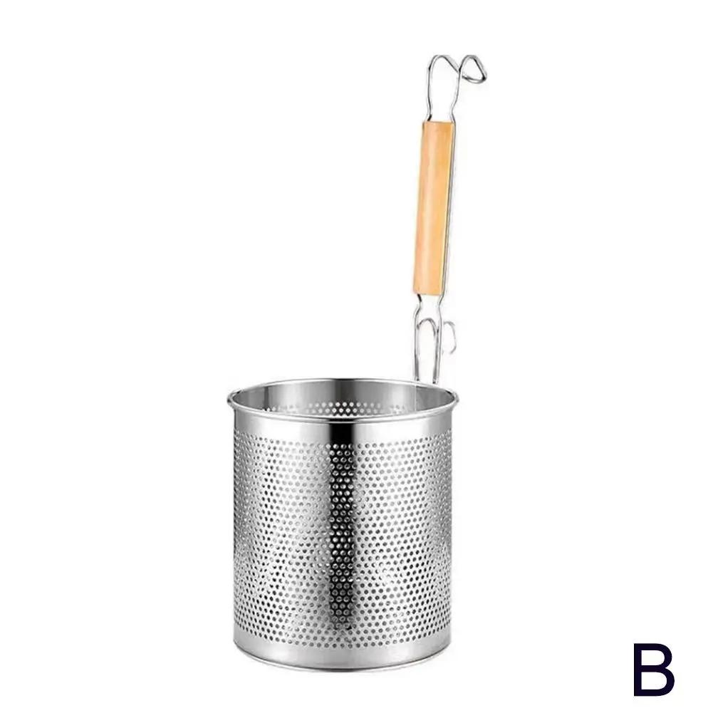 Stainless Steel Colander Noodle Dumplings Vegetable French Strainer Sink Basket Fries Tools Spaghetti Kitchen Fryer Mesh W7A8