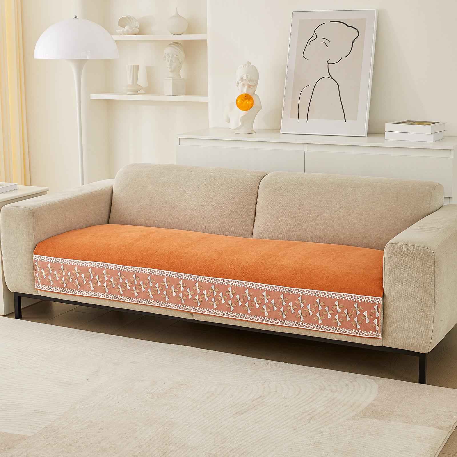 

Подушка для дивана Chenier Windmill Lace Four Seasons, универсальная противоскользящая подушка, чехол для дивана, простой современный чехол для дивана 70*70cm оранжевый