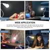 Flexible Aluminum Neck Clip Lamp Holder E26/E27 Clamp Light Fixture with ON/OFF Plug in Cord Desk Lamp Holder for Study Work