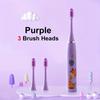 Battery-operated Electric Toothbrush, Comes with Three Electric Toothbrush Heads and Features A Cute Cartoon Exterior