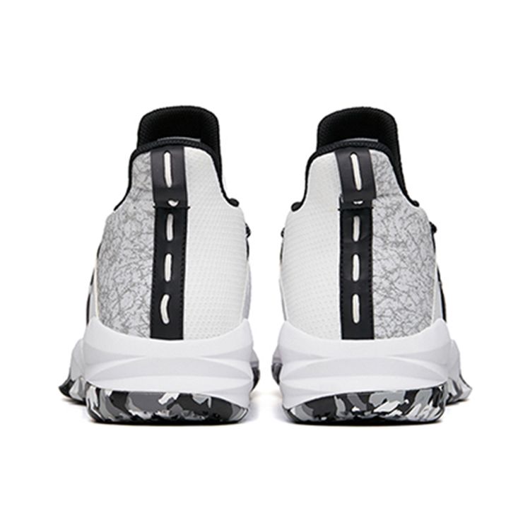 Anta Lingji Low Basketball Shoes Men Sneakers Black White 912011186-11