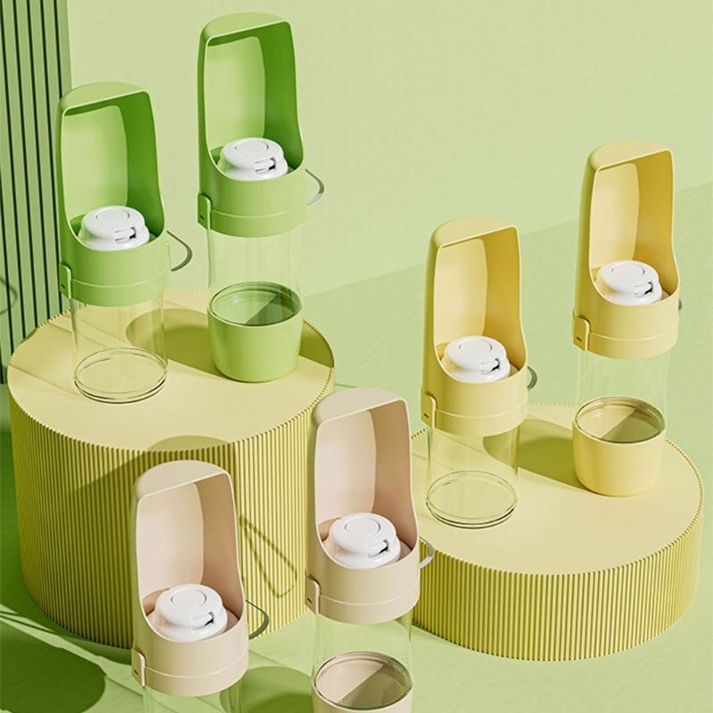 Dog Water Bottle with Food Dispenser Drinking Bowl for Outdoor Walking Travel Foldable Drinking Bottle Food Container