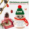 Funny Crochet Positive Emotional Xmas Potatoes Dolls With Card Cute Handmade Wool Knitted Potato Ornament Home Christmas Decor