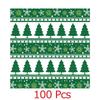 100PCS Christmas Food Parchment Paper Greaseproof Paper Holiday Burger Wrapping Sheets Festive Sandwich Packaging Paper 30x30cm