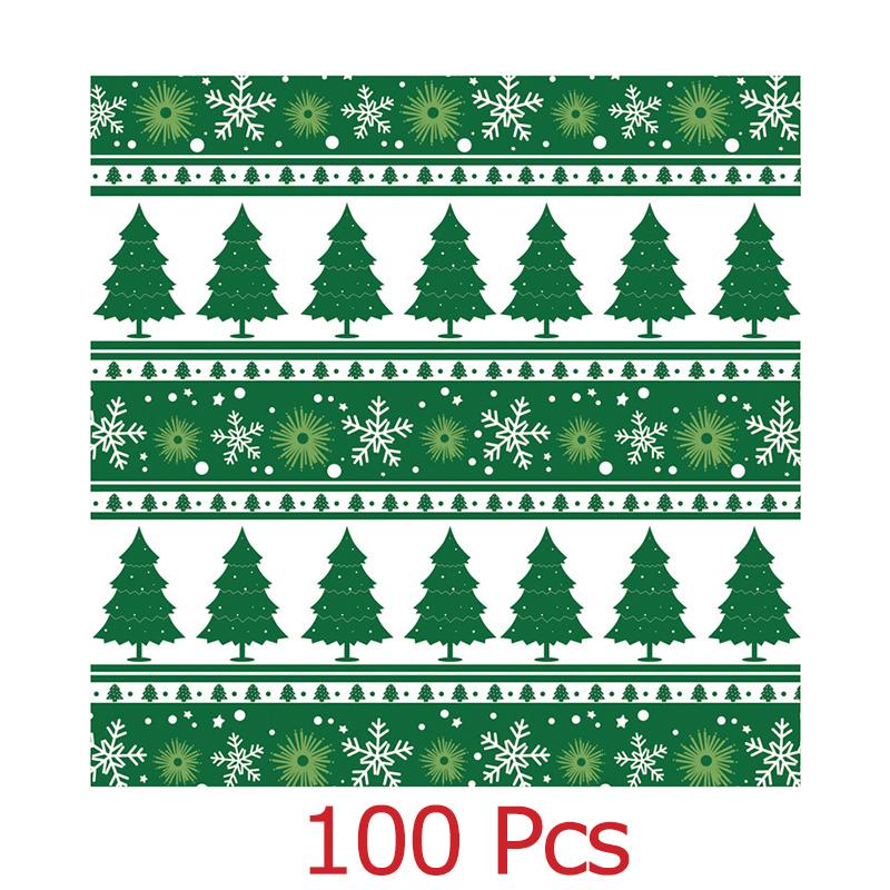 100PCS Christmas Food Parchment Paper Greaseproof Paper Holiday Burger Wrapping Sheets Festive Sandwich Packaging Paper 30x30cm