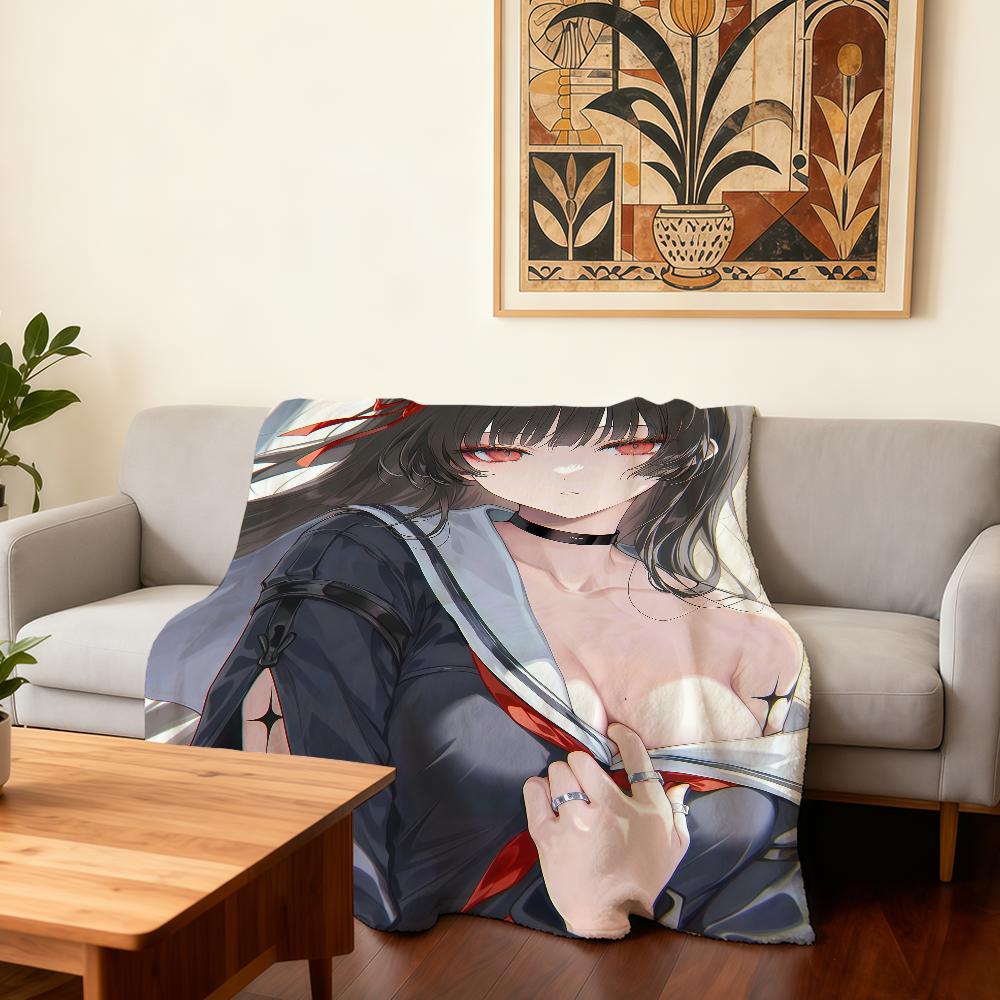 Game W-Wuthering Waves Chisa Blanket Super Warm Comfortable Plush Throw Blanket Child Home Sofa Bedroom Gift
