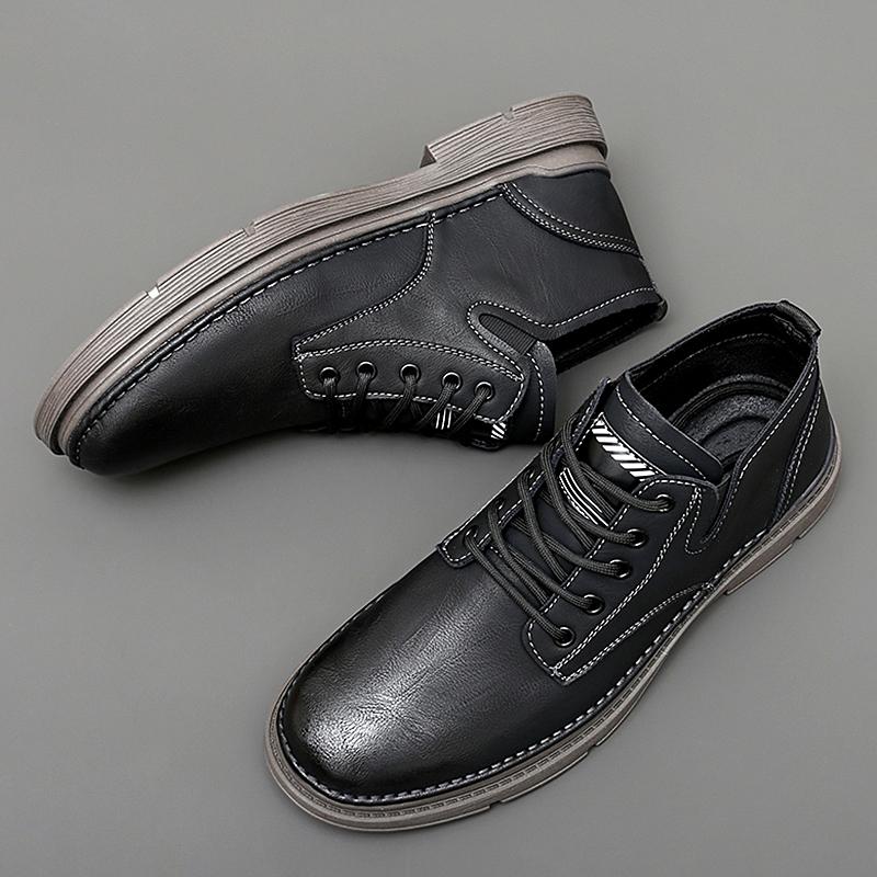 Classic Men's Genuine Leather Shoes Office Business Shoes Outdoor Men's Casual Shoes Fashion Thick Sole Shoes Anti Slip Durable