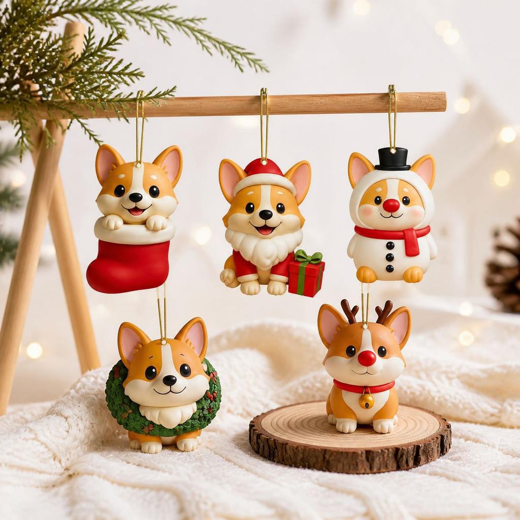 2026 Christmas Countdown Calenda, 24 Christmas Corgi Christmas Tree Ornament,Holiday Gift for Christmas