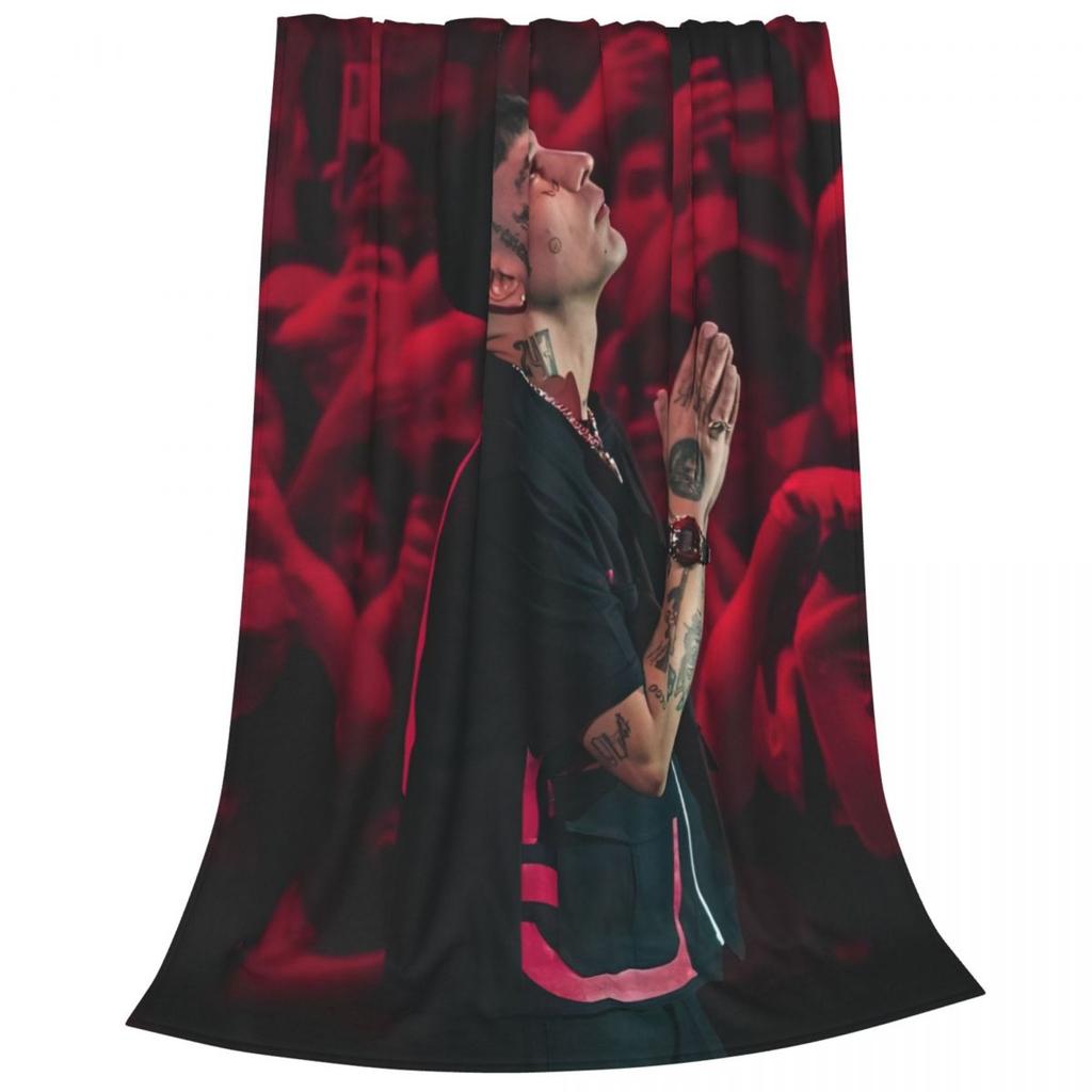 Duki Fleece Throw Blanket Reggaeton Latin Trap Pop Rap Blanket for Bedding Office Lightweight Bedspread