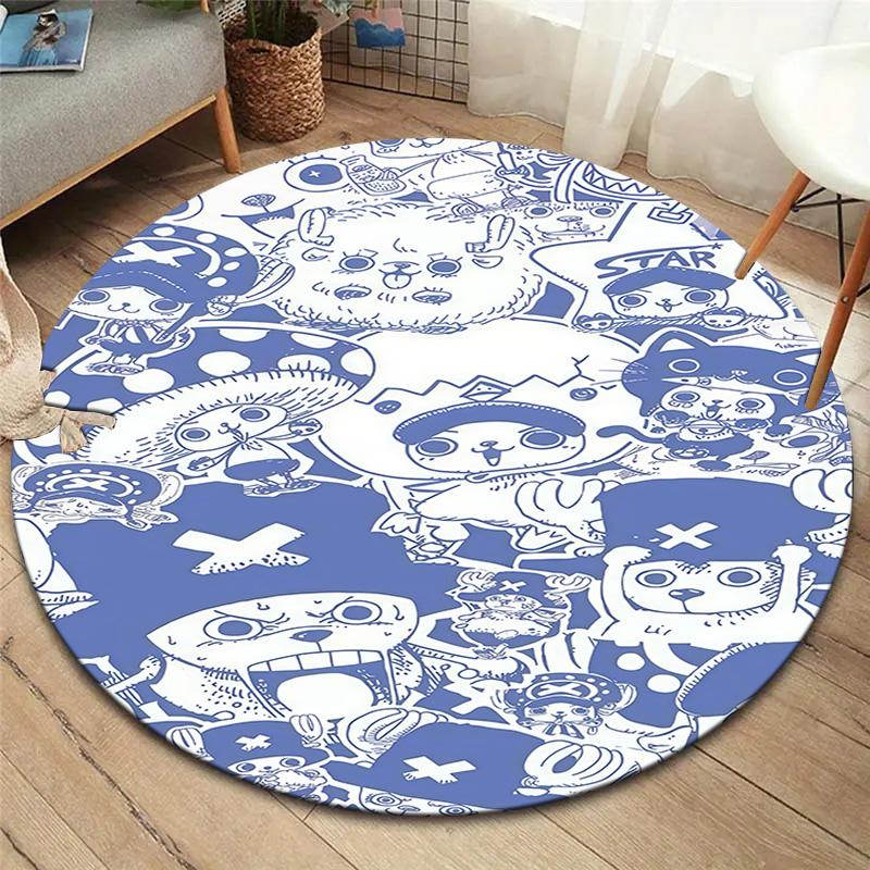 One Piece Tony Tony Chopper Round Area Rug Carpet Rug For Living Room Bedroom Sofa Playroom Decor Nonslip Floor Mat