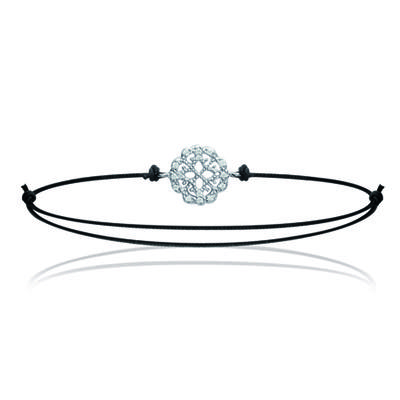 [J0830] - Bracelet Argent 'Déesse' blanc argenté - 10 mm
