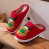 Shoes for Men Autumn Winter Women Couples Plush Warm Soft Christmas Flats Shoes Non-slip House Indoor Slippers